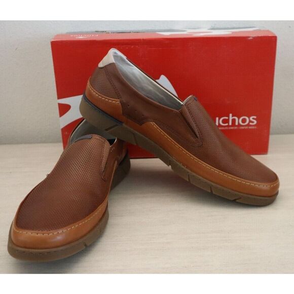 Fluchos 41167 Men's Sz 43 US 10 Camel Brown Barry F1153 Slip-On Loafers - Picture 1 of 10